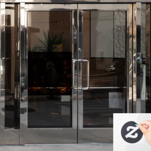 Spooky Smile Raamsticker (Kantoordeur)