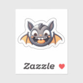 Spooky Smiles: Halloween Bat Sticker (Vel)