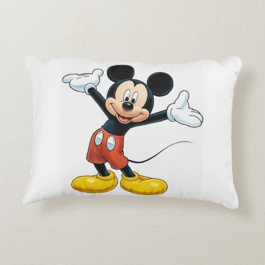 Spooky Smiles Pumpkin Pillow – Mickey Mouse Accent Kussen (Achterkant)
