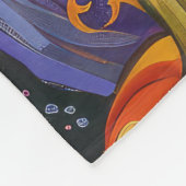 Spooky smoking kat Halloween heks en pompoen Fleece Deken (Hoek)