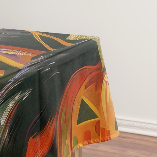 Spooky smoking kat Halloween heks en pompoen Tafelkleed (Voorbeeld)