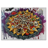 Spooky snack kunst voor Halloween feesten Snijplank (Voorkant)