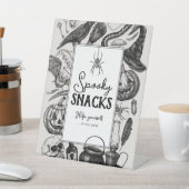 Spooky Snacks Halloween Party Reclamebord Met Voetstuk (Insitu)