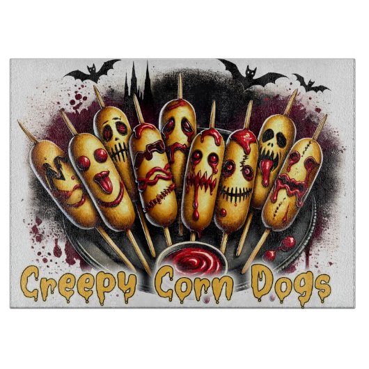 Spooky Snacks voor Ghoulish Gatherings Snijplank (Voorkant)