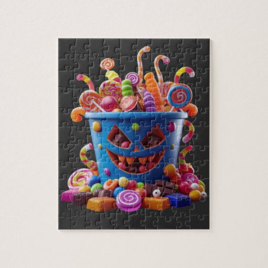 Spooky Snoep Bucket - Halloween Treats Legpuzzel (Verticaal)
