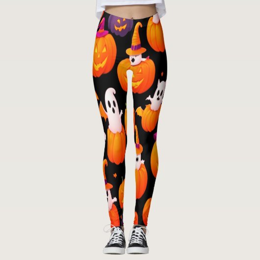 Spooky Snoep Night Stretch Broek Leggings (Voorkant)