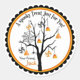 Spooky Snoep Tree Halloween Favor Stickers