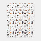Spooky Snuggle Squad: Halloween Fleece Deken (Voorkant)
