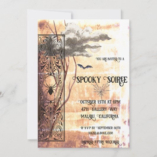 Spooky Soiree Feestdagenkaart (Voorkant)