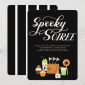 Spooky Soiree Halloween Party Invitation Kaart (Voorkant / Achterkant)