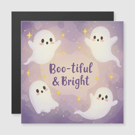 Spooky & Sparkling: Boo-tiful Halloween-groeten (Voorkant / Achterkant)