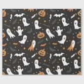 Spooky Specters en Ghoulish Gourds Halloween Cadeaupapier (Vlak)