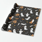 Spooky Specters en Ghoulish Gourds Halloween Cadeaupapier (Uitgerold)
