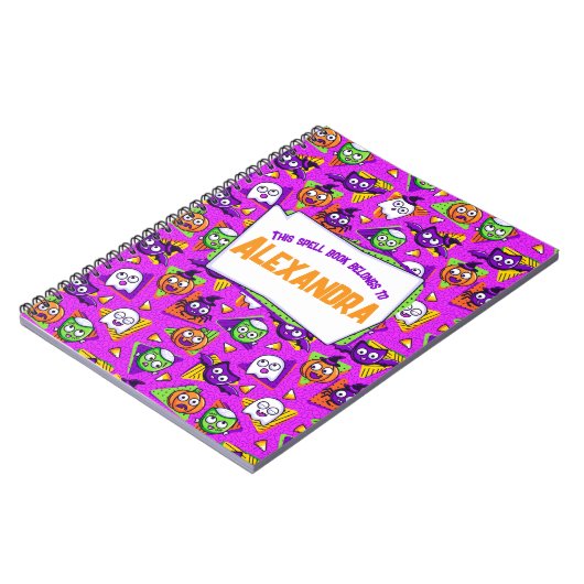 Spooky Spell Book Halloween Personalized Notebook Notitieboek (Linkerzijde)