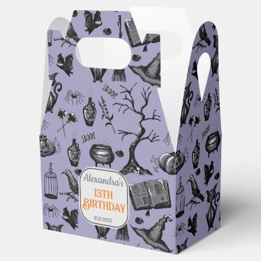 Spooky Spellbinding Halloween Verjaardagsfeestje Bedankdoosjes (Geopend)