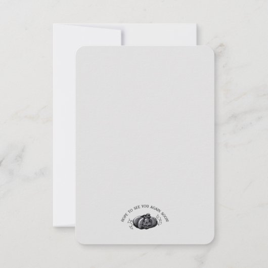 Spooky Spellbinding Halloween Verjaardagsfeestje Bedankkaart (Achterkant)