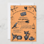 Spooky Spellbinding Halloween Verjaardagsfeestje Kaart (Voorkant)