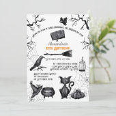 Spooky Spellbinding Halloween Verjaardagsfeestje Kaart (Staand voorkant)