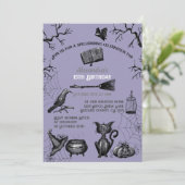 Spooky Spellbinding Halloween Verjaardagsfeestje Kaart (Staand voorkant)