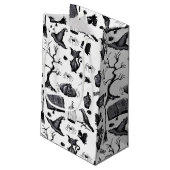 Spooky Spellbinding Halloween Verjaardagsfeestje Klein Cadeauzakje (Achterkant Gekanteld)