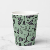 Spooky Spellbinding Halloween Verjaardagsfeestje Papieren Bekers (Achterkant)