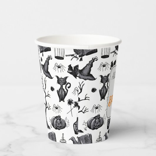 Spooky Spellbinding Halloween Verjaardagsfeestje Papieren Bekers (Rechts)