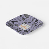 Spooky Spellbinding Halloween Verjaardagsfeestje Papieren Bordje (Gebogen)