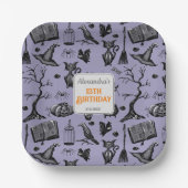 Spooky Spellbinding Halloween Verjaardagsfeestje Papieren Bordje (Voorkant)