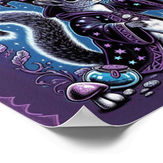 Spooky Spellcaster: Halloween Squirrel Wizard Poster (Hoek)