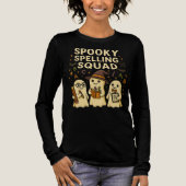 Spooky Spelling Squad Schattigee Spookleraar Hallo Tri-Blend Shirt (Voorkant)