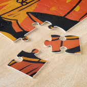 Spooky Sphynx kat Halloween heks en pompoen Legpuzzel (Zijkant)