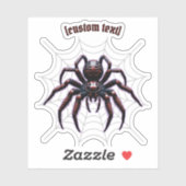 Spooky Spider – Aangepaste tekst & gesneden vinyl  Sticker (Vel)