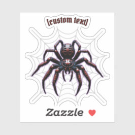 Spooky Spider – Aangepaste tekst & gesneden vinyl  Sticker