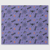 Spooky Spider, Cobweb Gift Wrapping Paper Boo! Cadeaupapier (Vlak)