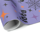 Spooky Spider, Cobweb Gift Wrapping Paper Boo! Cadeaupapier (Rol Hoek)