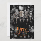 Spooky Spider Cobweb Happy Halloween Kaart (Voorkant)