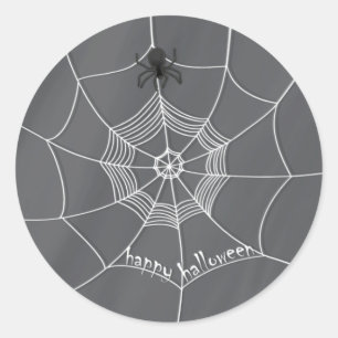 Spooky Spider die Happy Halloween Web spinnen Ronde Sticker