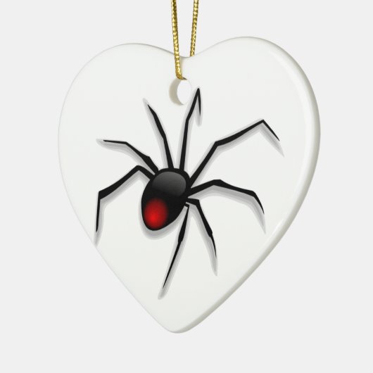 Spooky Spider en Web Keramisch Ornament (Links)