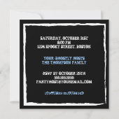 Spooky Spider Full Moon Halloween Party Invitation Kaart (Achterkant)