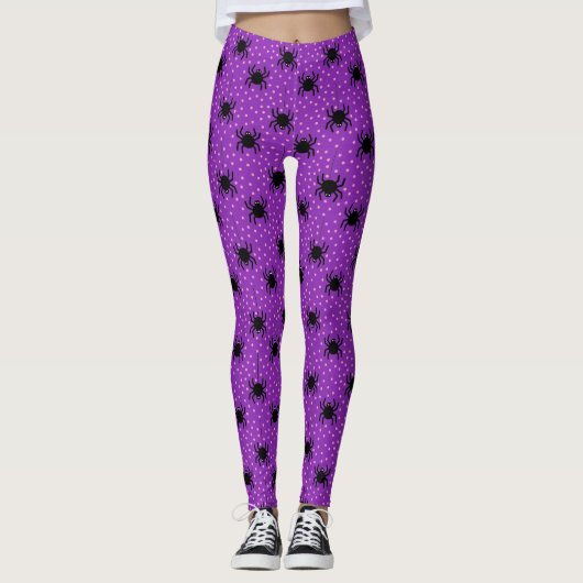Spooky Spider Halloween Leggings (Voorkant)