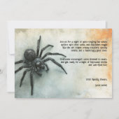 Spooky Spider HALLOWEEN Party! Kaart (Achterkant)