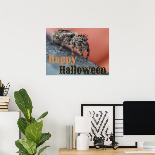 Spooky Spider Halloween Poster (Thuiskantoor)