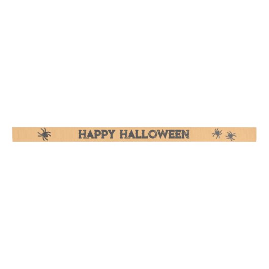 Spooky Spider Happy Halloween Grosgrain Lint (Voorkant)