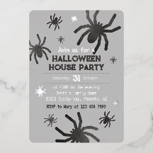 Spooky Spider Happy Halloween Party Uitnodiging