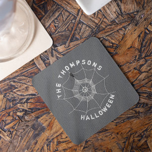 Spooky Spider in Spider Web Beverage Coaster Bier Onderzetter