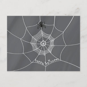 Spooky Spider in Spider Web Briefkaart