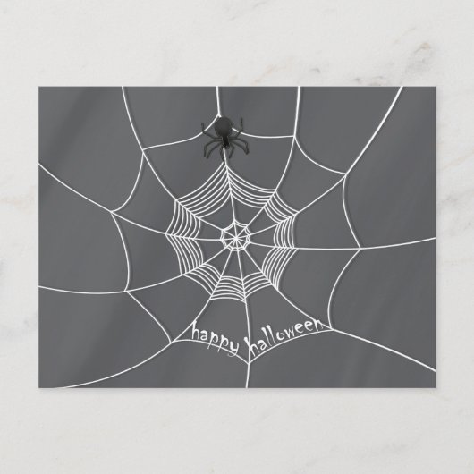 Spooky Spider in Spider Web Briefkaart (Voorkant)