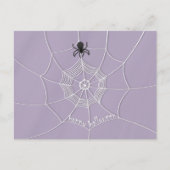 Spooky Spider in Spider Web Briefkaart (Voorkant)