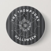 Spooky Spider in Spider Web Button (Voorkant)