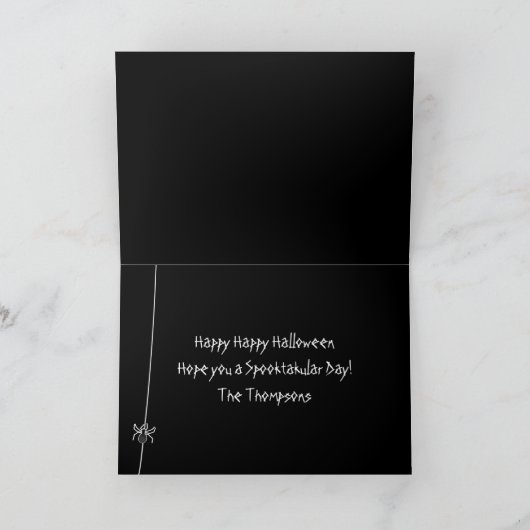 Spooky Spider in Spider Web Kaart (Binnen)